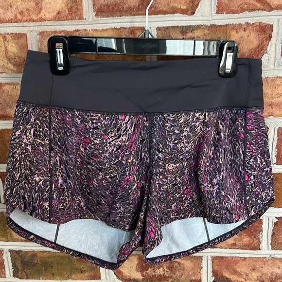 Lululemon Athletica Black & Pink Athletic speed up Shorts for Performance 6 tall - Picture 1 of 6